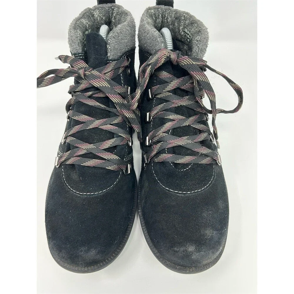 Earth Origins Womens Combat Hiker Ankle Boots Black Lace Up Lug Sole Size 11